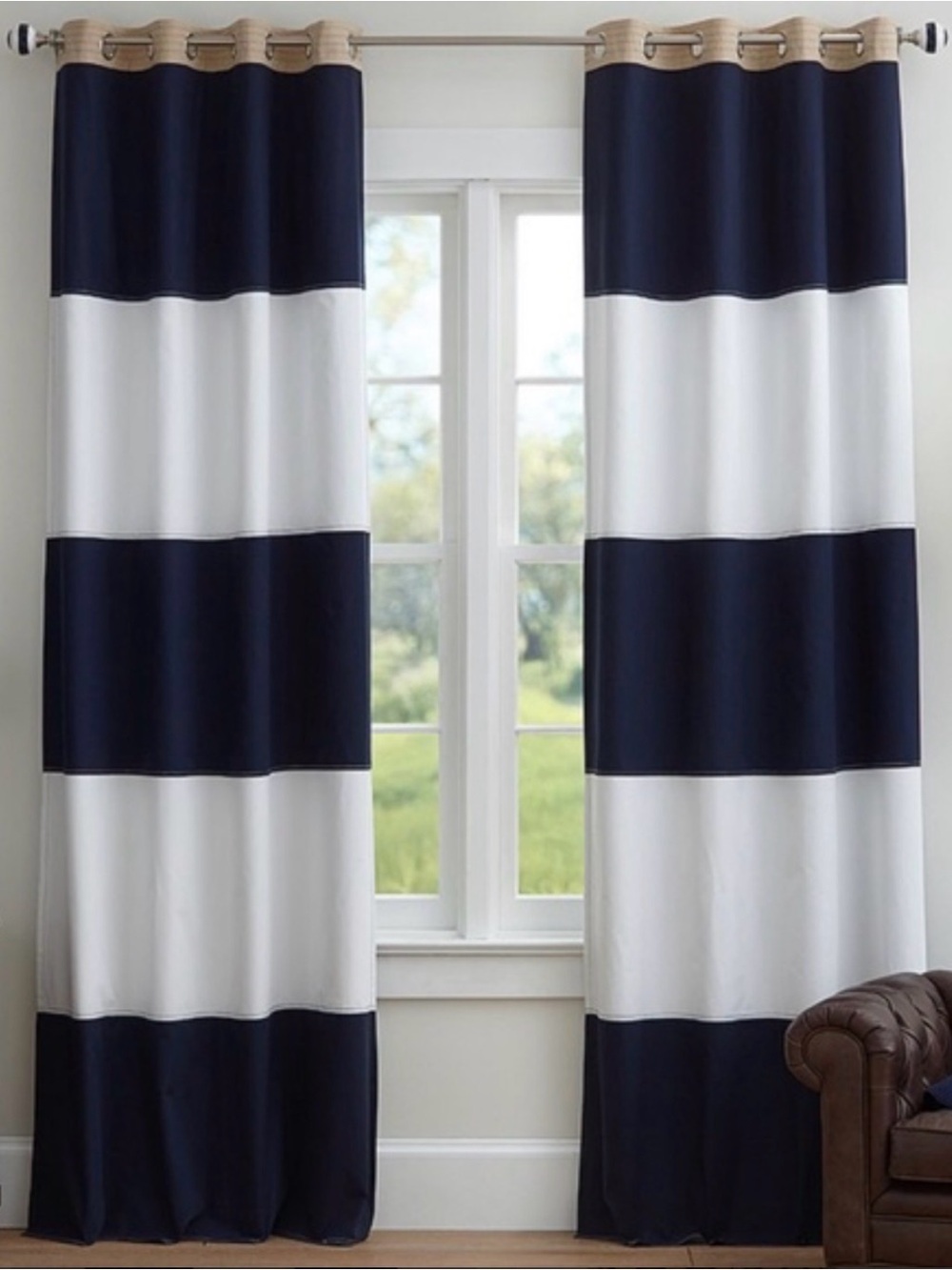 Pottery Barn Kids Rugby blackout curtains